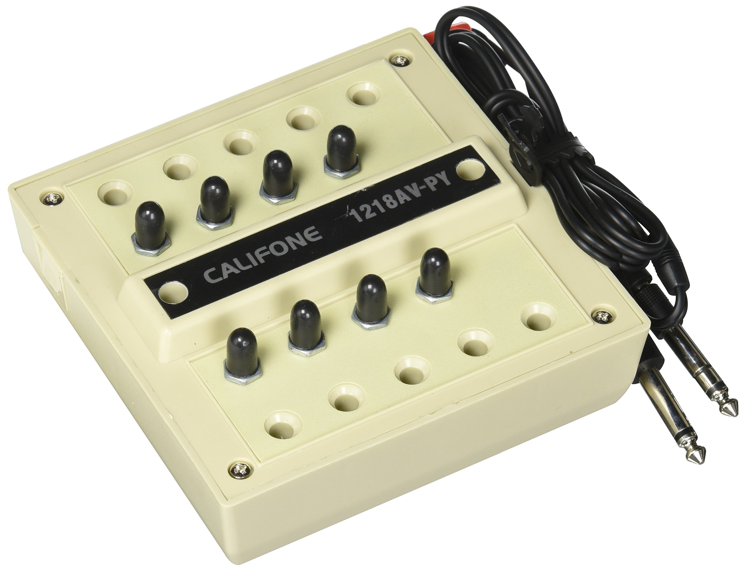 Califone 1218AVPY 8-Position Monaural Jackbox with Volume Controls