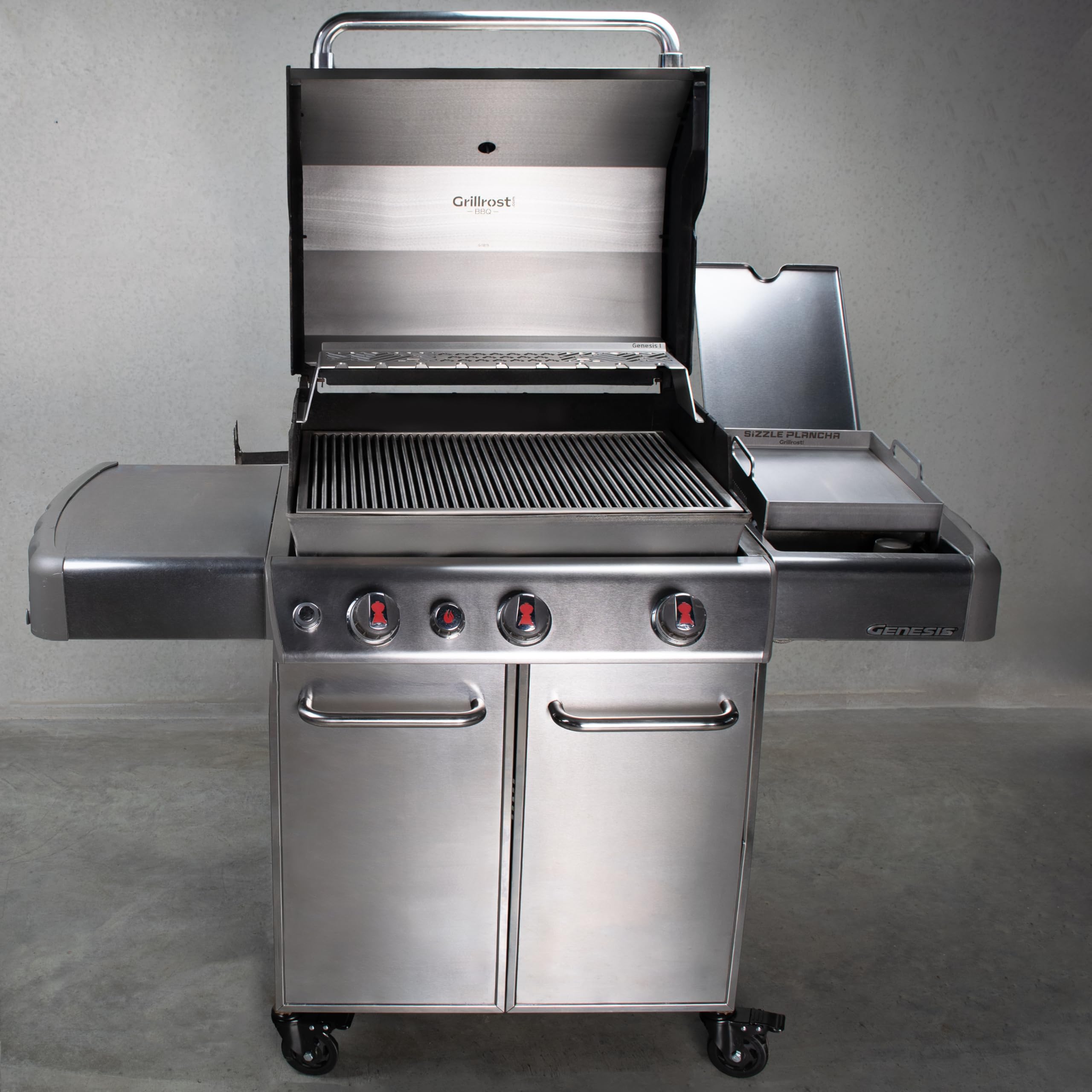 Grillrost.com Das Original Zestaw zapasowych rolek premium o średnicy 100 mm – pasuje do wielu grilli gazowych