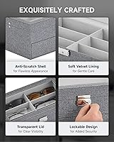 Vista 12 de Caja para anteojos de Co-z, organizador de anteojos, caja de almacenamiento con visualización Negro