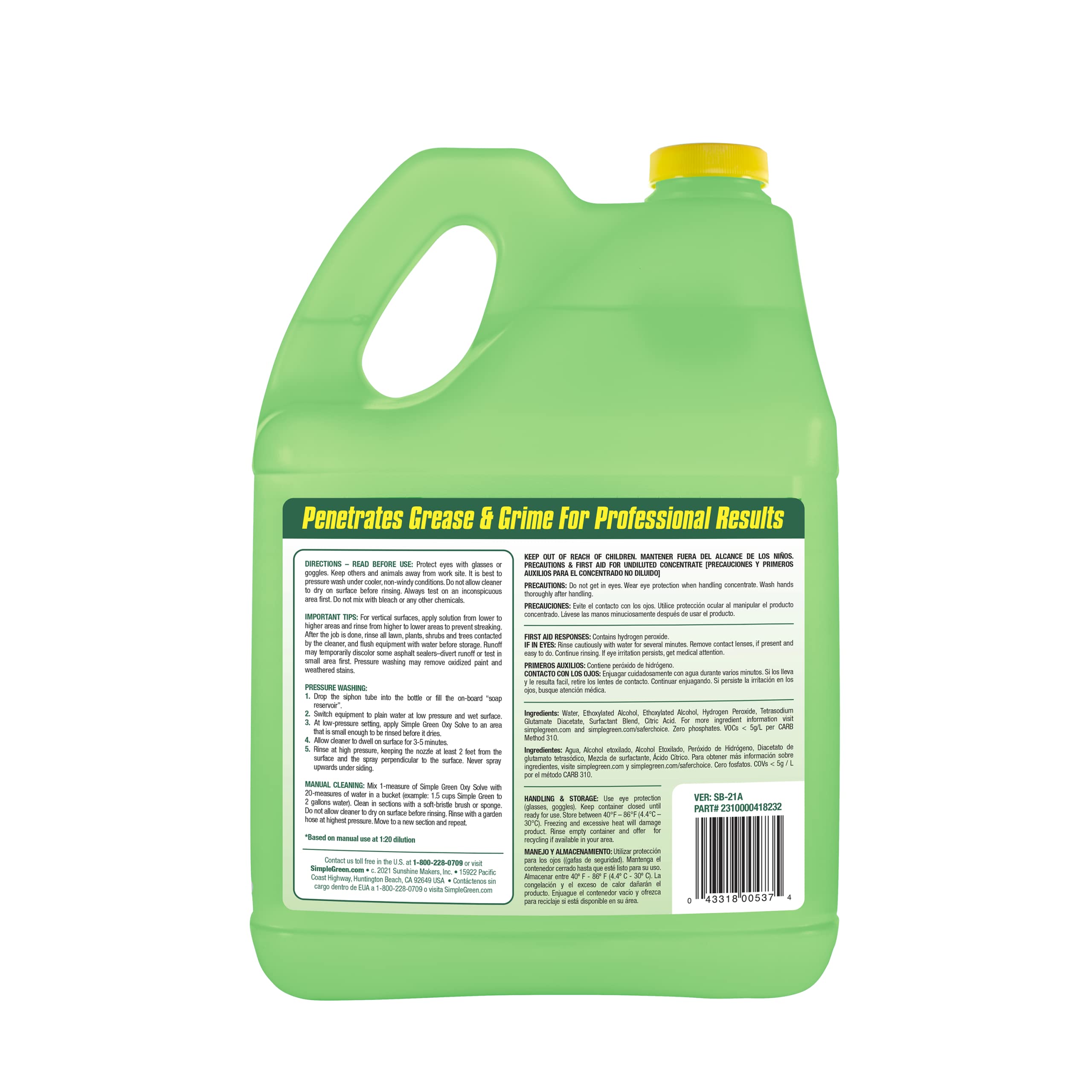 Buy Oxy Solve House and Siding Pressure Washer Cleaner Removes Stains