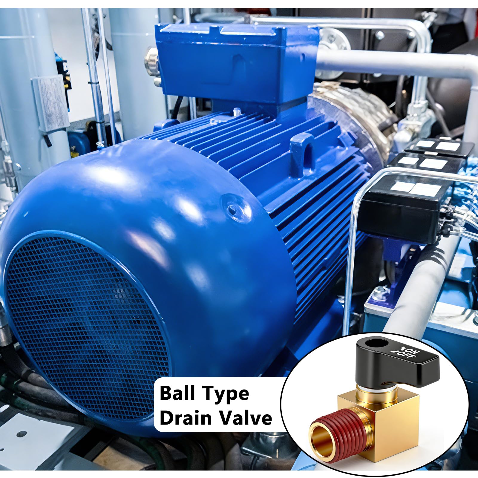 Brass Air Compressor Drain Valve - Reliable & Durable -5