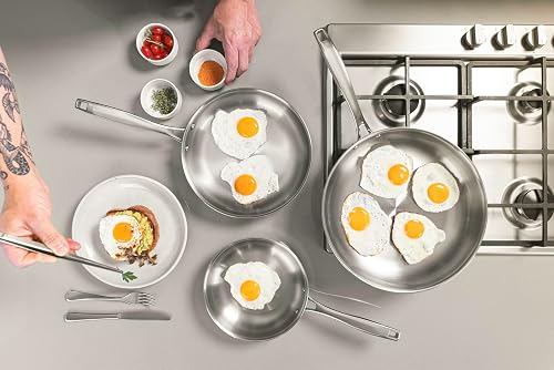 Tramontina - TRAMONTINA-Poêle Grano Ø 20cm - 1,2L Inox Triply - Cuisson perfectionnée, cuisson homogène, poignée ergonomique. Adaptée à l'induction, facile à nettoyer. - 3