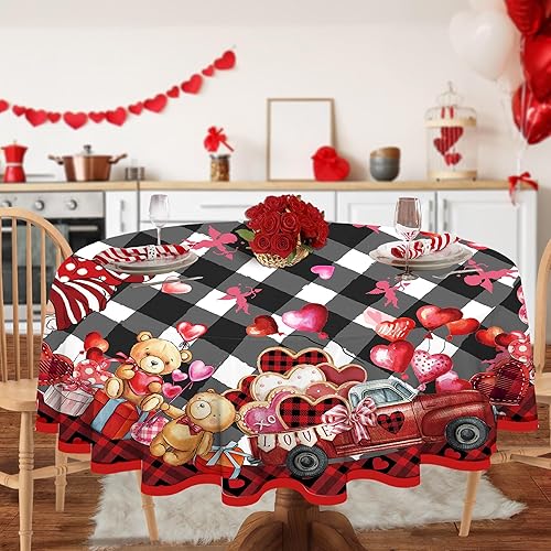 Miniatura 9 de JNDJE Mantel de Pascua de 52 x 70 pulgadas, decoración de Pascua, huevos de conejo, tulipán, mantel rectangular para decoración de Pascua, manteles