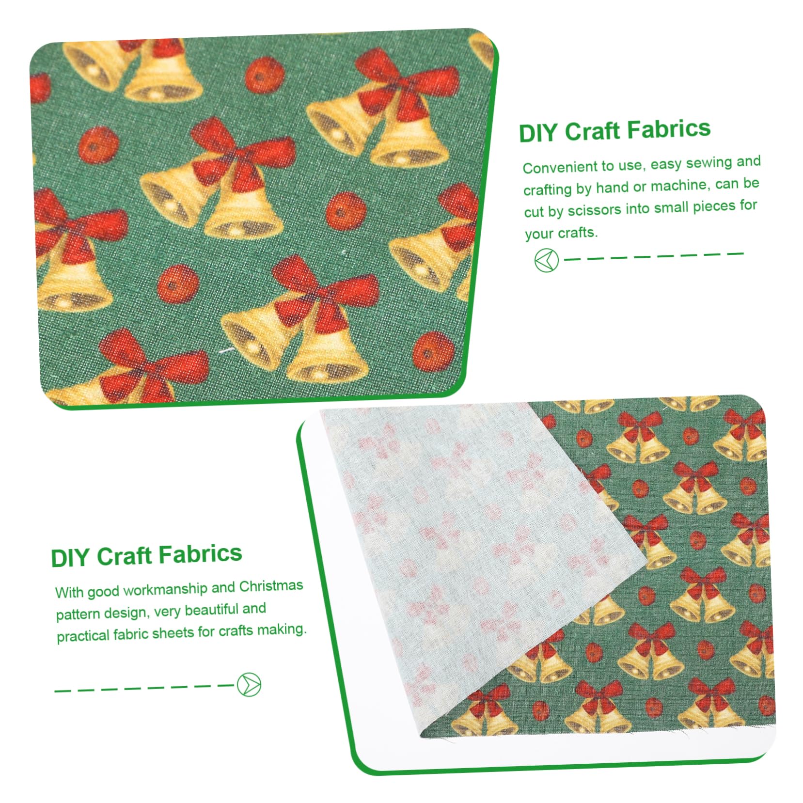 Artibetter 30blätter Weihnachts-Patchwork-stoffset Aus Baumwolle Für -bastelprojekte Quilten Und Kreative Dekorationen Für Feiertage