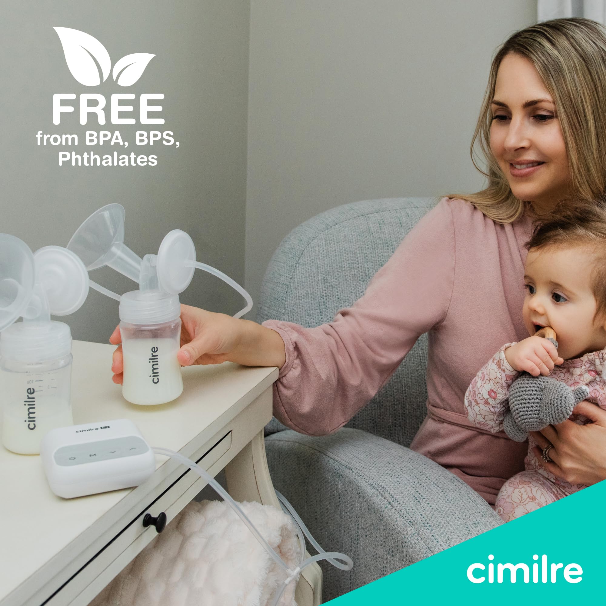 Tire-lait portable E1 ultra petit avec batterie rechargeable pour mamans en déplacement, facile à utiliser et confortable