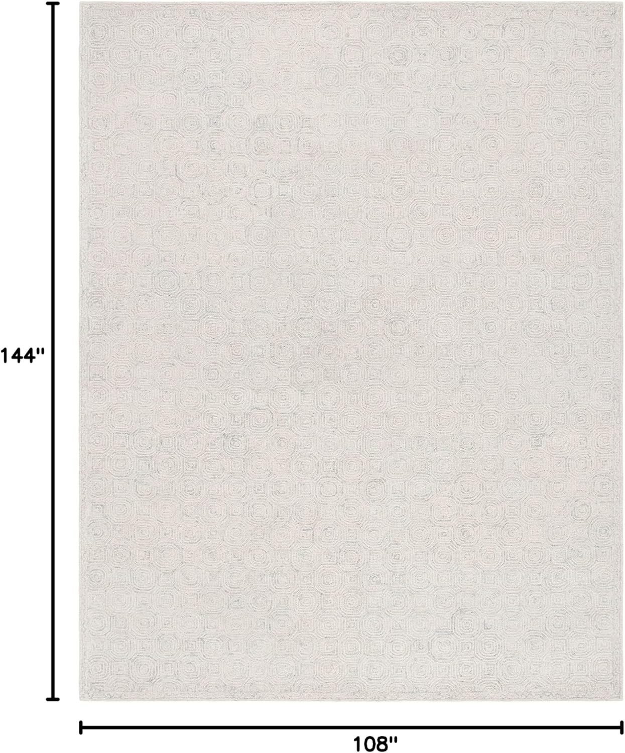Elegant Transitional Hand-Tufted Wool Area Rug in Gray, 9' x 12'