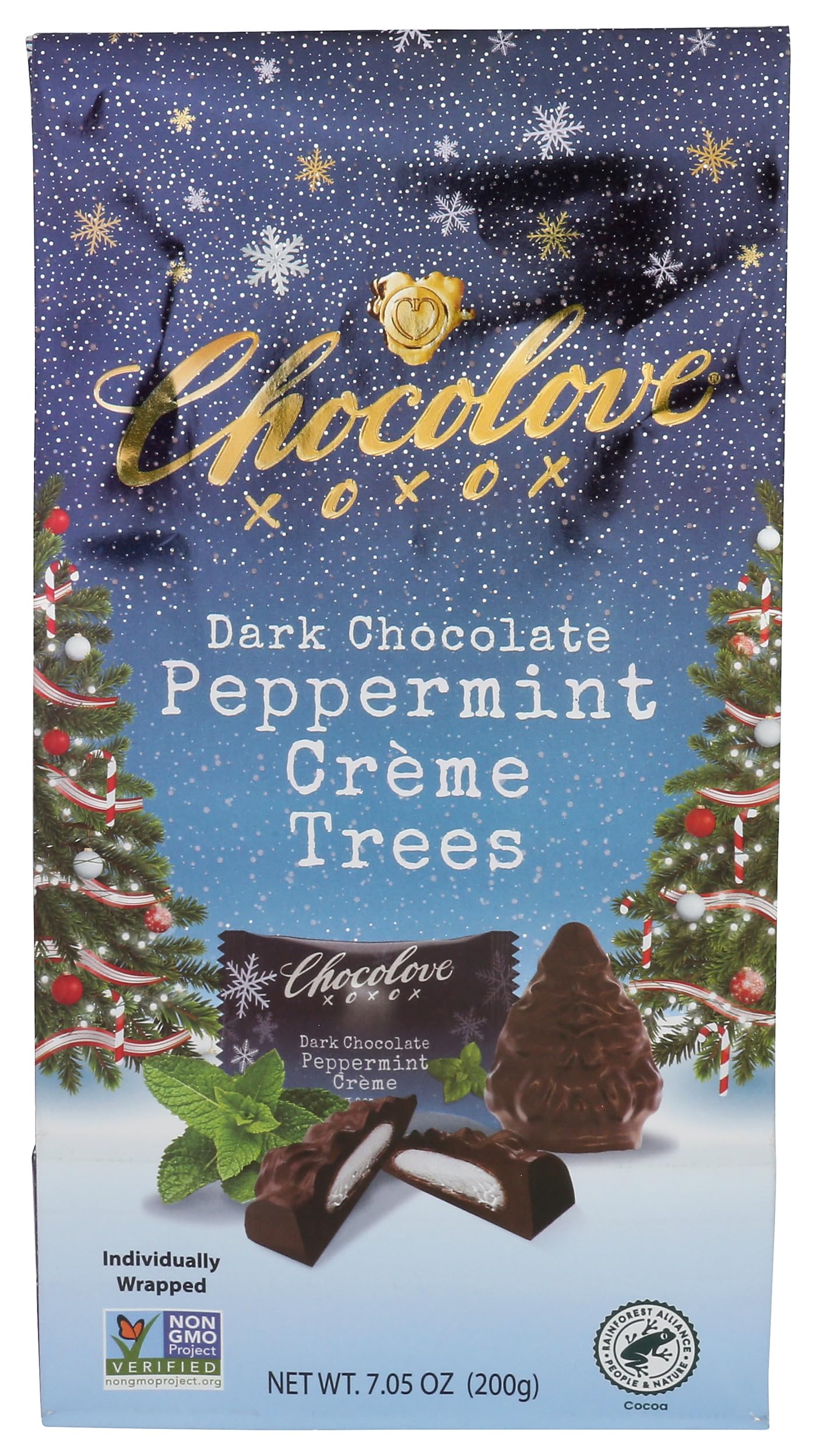 Amazon.com : Chocolove Peppermint Crème Trees in Dark Chocolate