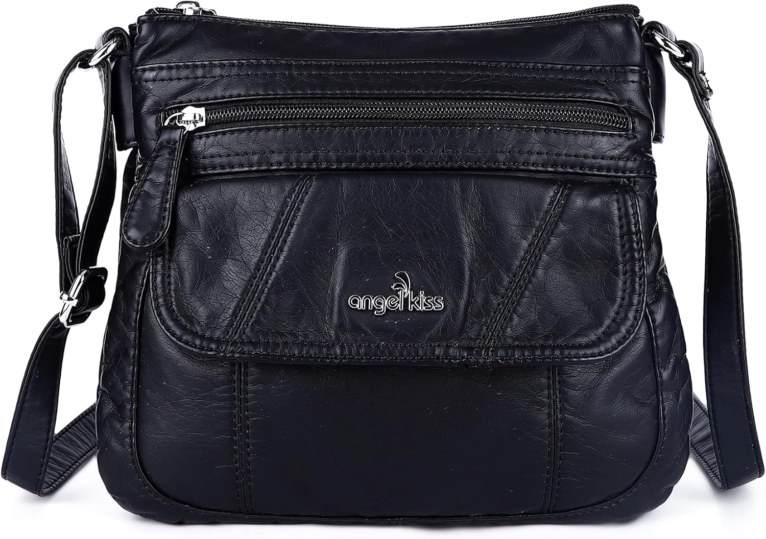 Angelkiss Small Womens Crossbody Bag Leather Shoulder Purse for Women Hobo Bag with Adjustable Shoulder Strap