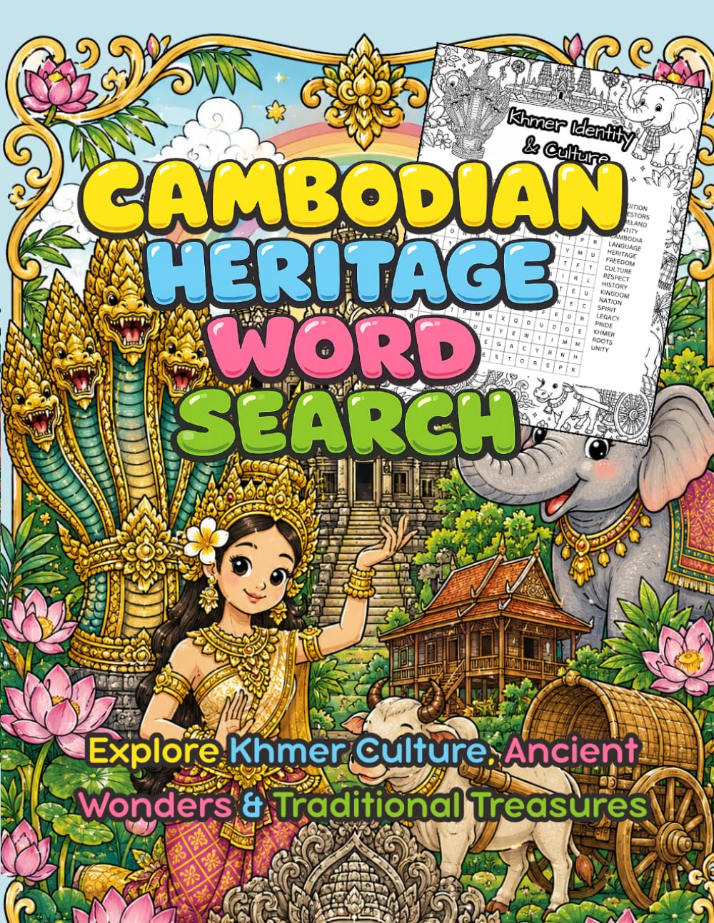 Cambodian Heritage Word Search: Explore Khmer Culture, Ancient Wonders & Traditional Treasures