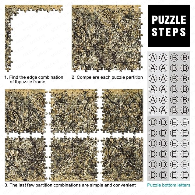 Foto 4 de 7 de Jackson Pollock Puzzle 1000 Piezas, Rompecabezas Adultos, Puzzle Madera, Juguetes Adolescente