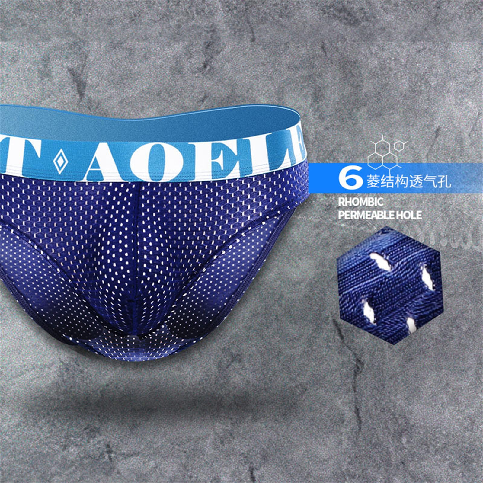 Slip Uomo Packs Brief U-Convex Maschile, personalità Giovanile alla Moda A Bassa Vita A Bassa Seta di Seta di Seta Ghiacciata-C-3Xl 85-95Kg