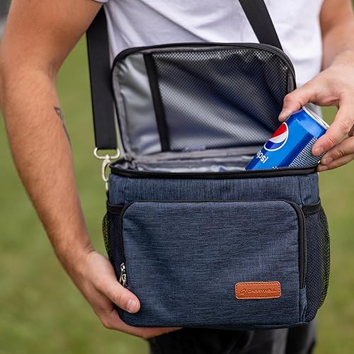 Miniatura 6 de Carrywell (No fabricada en China) Bolsa de almuerzo aislada, reutilizable y de lados suaves para oficina, playa, picnic y piscina, bolsa enfriadora