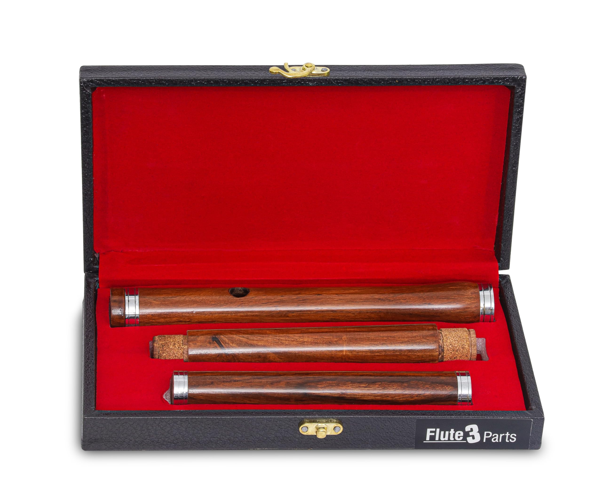 Flauta irlandesa D de palisandro con estuche de tres partes instrumentos musicales de viento