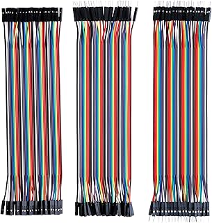 120Pcs 20cm(7.9inch) Multicolored Dupont Wire 40pin Male to Female,Male to Male, Female to Female Breadboard Jumper Wires Ribbon Cables Kit Compatible with Arduino Projects