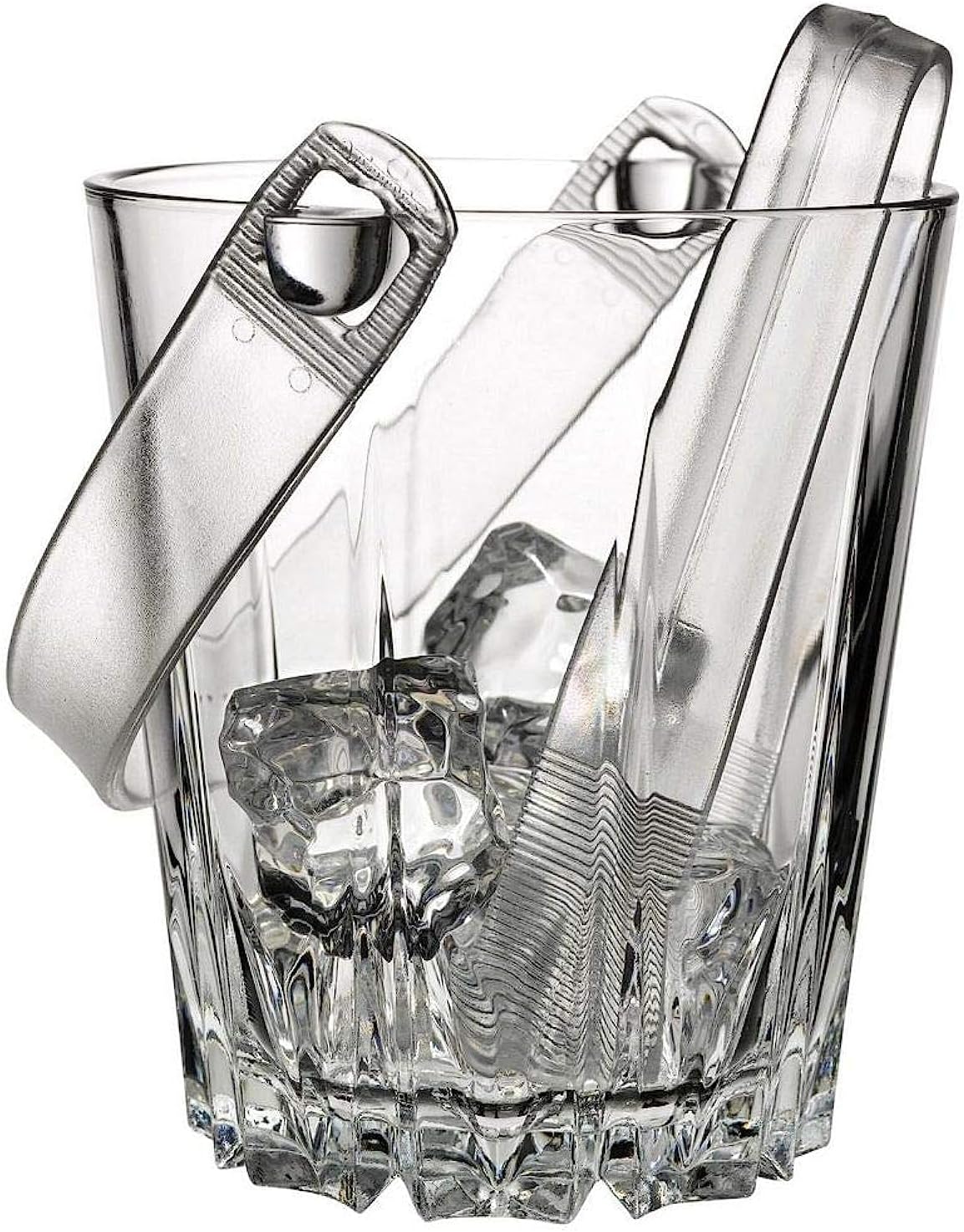 Karat Glass Ice Bucket with Acrylic Brush 28 oz