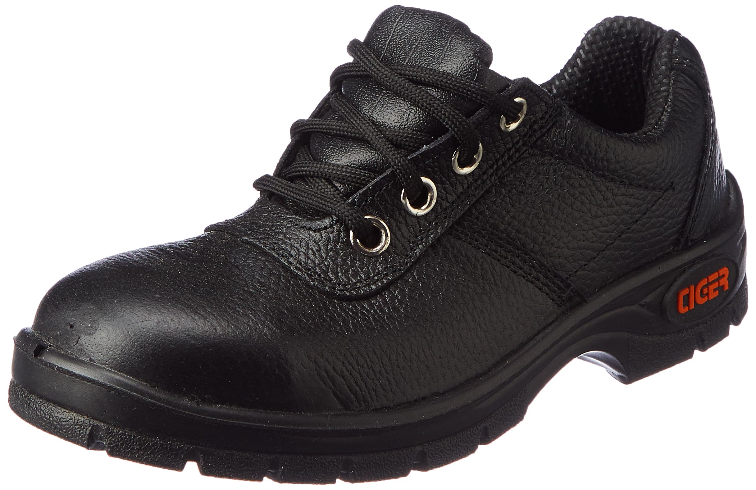 Tiger Lorex Black Grain Leather with Steel Toe Cap Low Ankle Single Density Direct Injected Sole PU Sole (Black, S1) Steel Toe Genuine Leather ISI Marked Safety Shoe for Men Industrial (Numeric_4) (B0B9BVB14B) Amazon Price History, Amazon Price Tracker