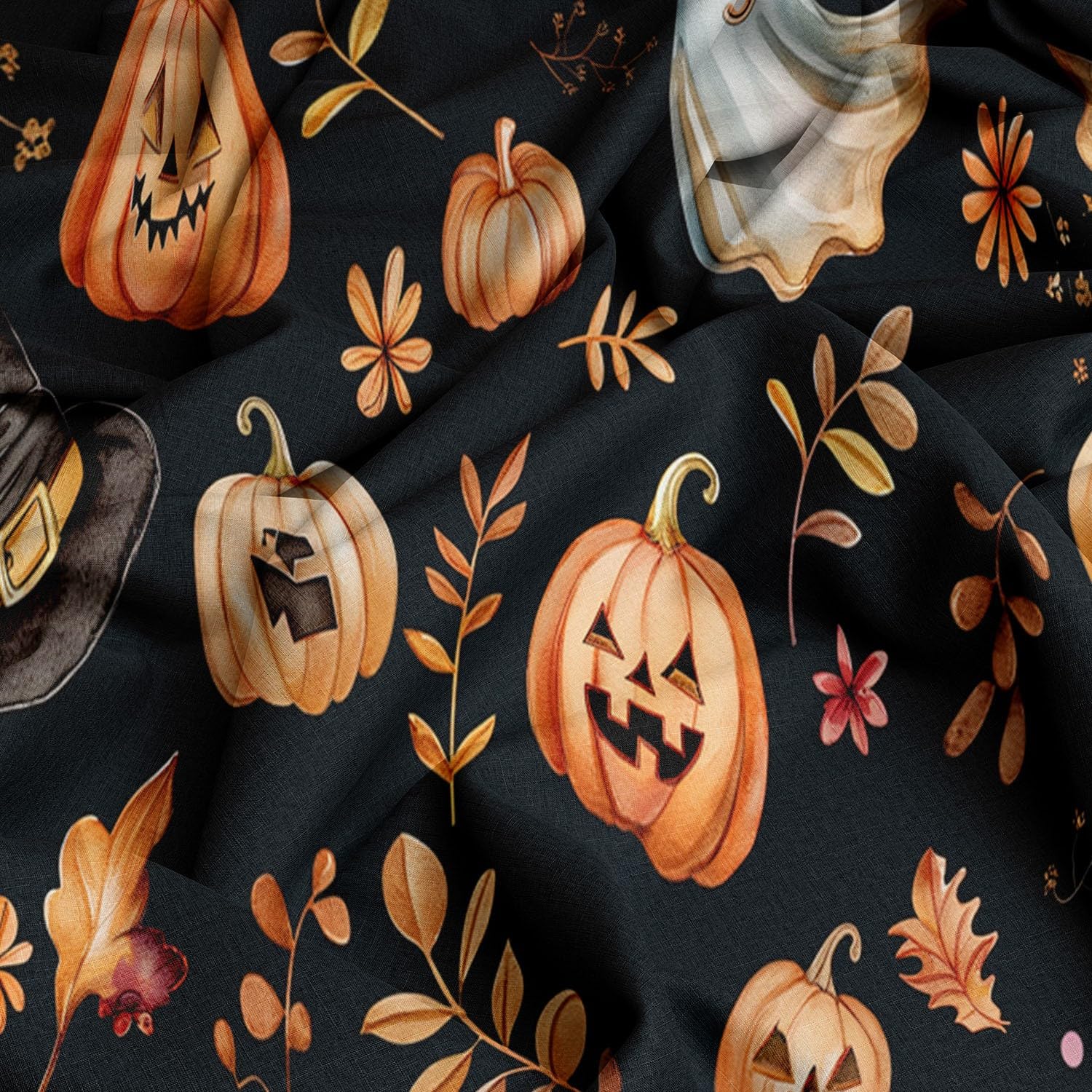 Halloween Bettwäsche 135x200 - Rosa Kürbis Geister Design 2er Set