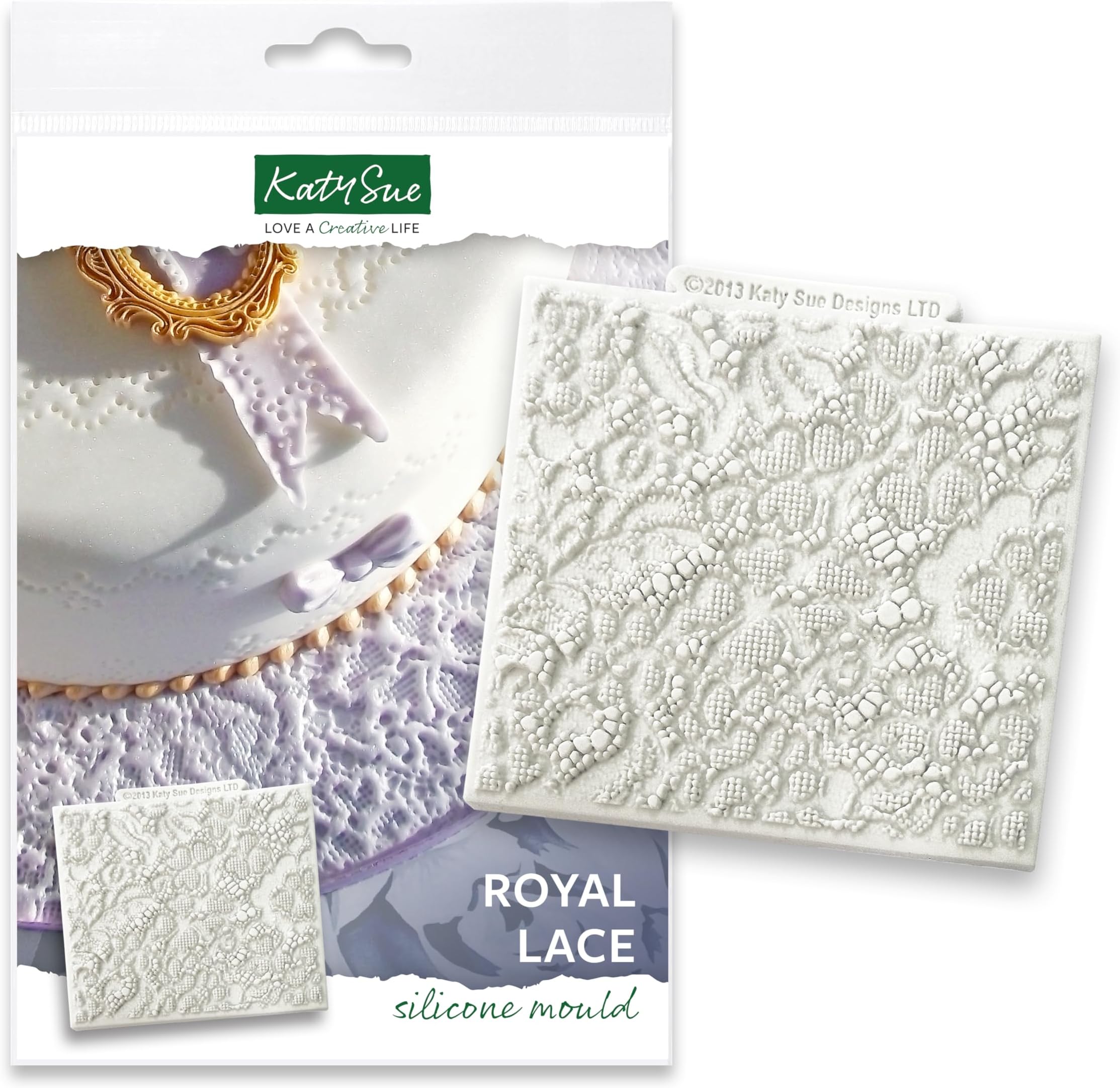 Royal Lace Silicone Mold for Cake Decorating, Cookie Decorating, & Craft. For Use With Fondant, Gum Paste, Sugar Paste, & Air Dry Clay from Katy Sue Designs Fondant Molds