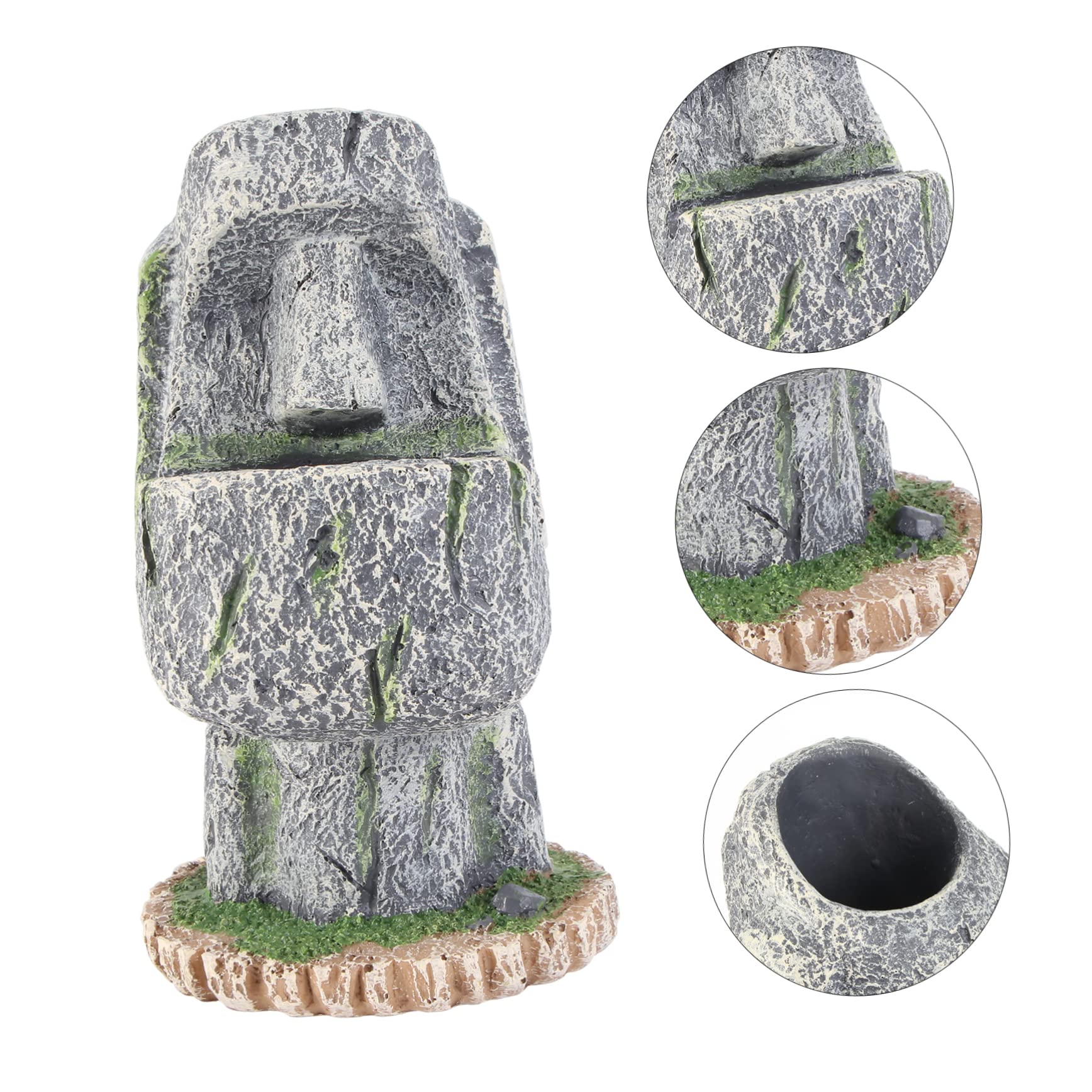 Portalápices Moai de Resina Creativo para Escritorio y Oficina