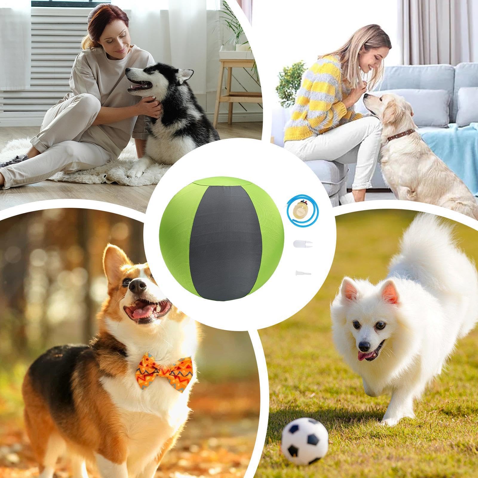 Pelota Grande Pastoreo Perros Mordedor Inflable Cachorros | Pelota De Entrenamiento Para Cachorros Dueños de mascotas, amantes de animales, entrenadores, patio, jardín, parque, piscina