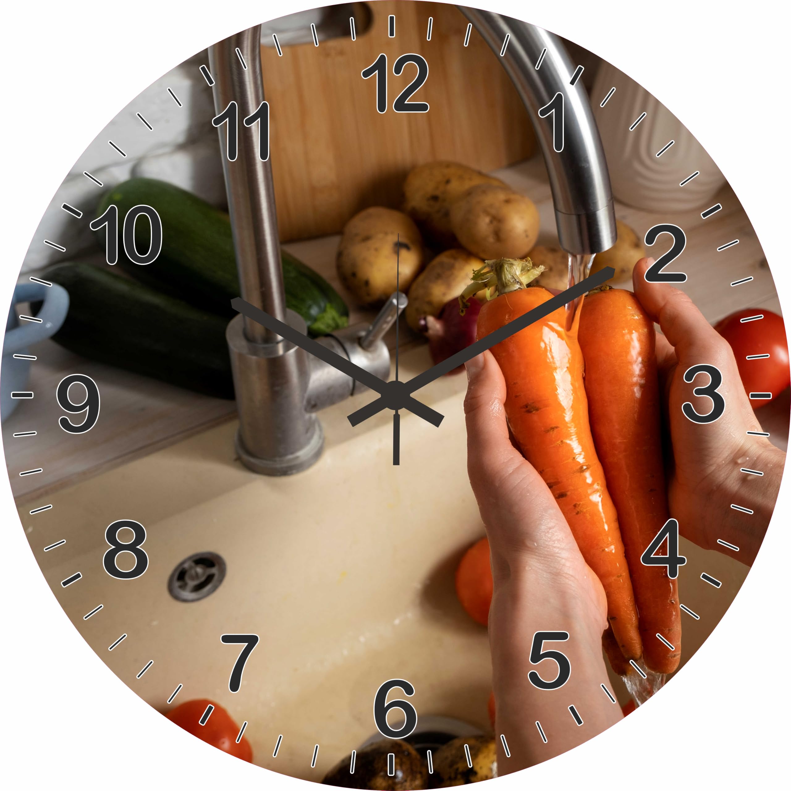 SOLO ORA Reloj de pared personalizable con foto/imagen y/o texto, 40 cm de diámetro, de Forex, ideal como regalo de San Valentín, regalo personalizado (40 cm)