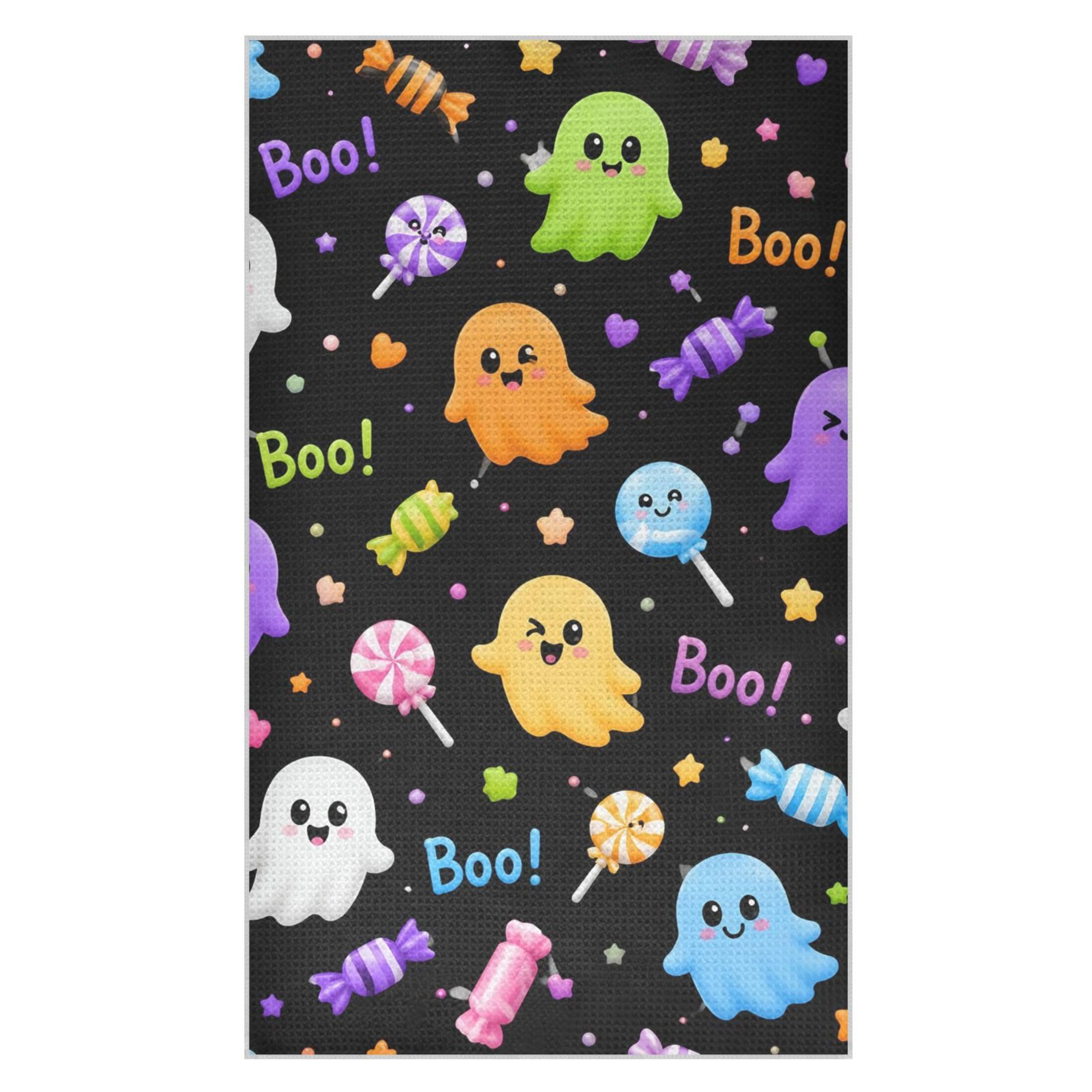 Kutsu Ghosts Waffle Weave Kitchen Towels Absorbent Quick Drying Dish Towels for Kitchen, Decorative Tea Towel, 18x30 in