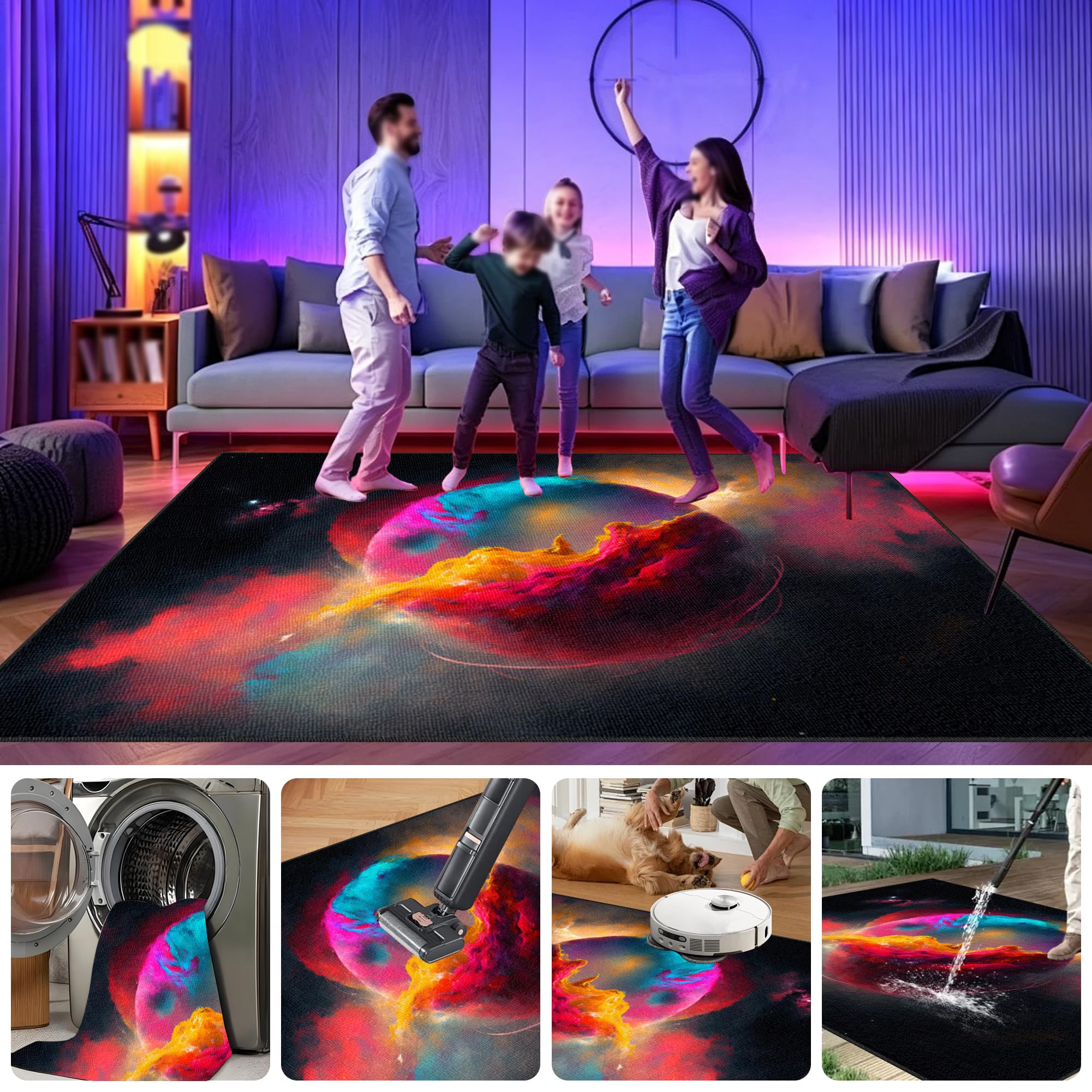 Dywan do sypialni Gaming Mata do gier na krzesło komputerowe 200 x 270 cm Antypoślizgowy dywan krzesło do gier na salę zabaw Dywan do salonu dla graczy Chłopiec