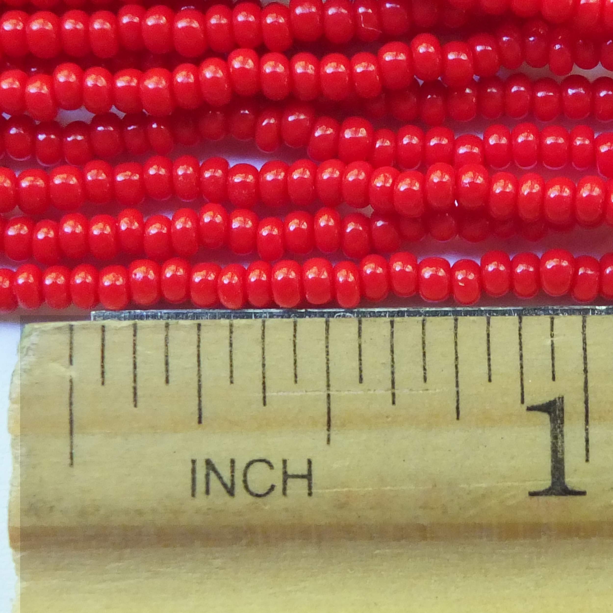 Amazon.com: Seed Beads 10/0 Czech Opaque Red (one Hank Pack) Glass