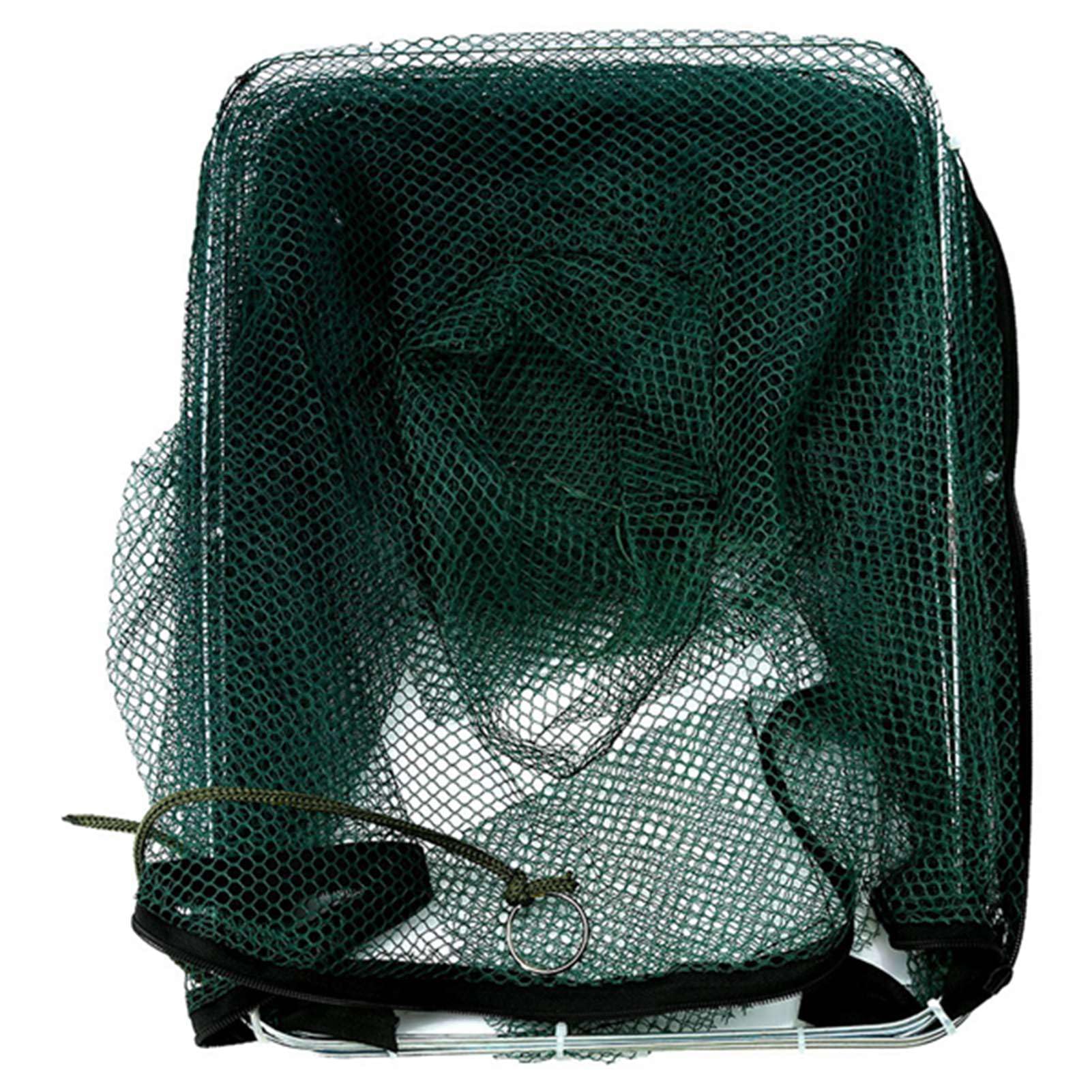 Automatic Fishing Pot, Crab Trap Shrimp Net, with 6 Holes Zipper Design for Easy Catch of Crab Lobster Minnows and Crawfish (6 Holes)