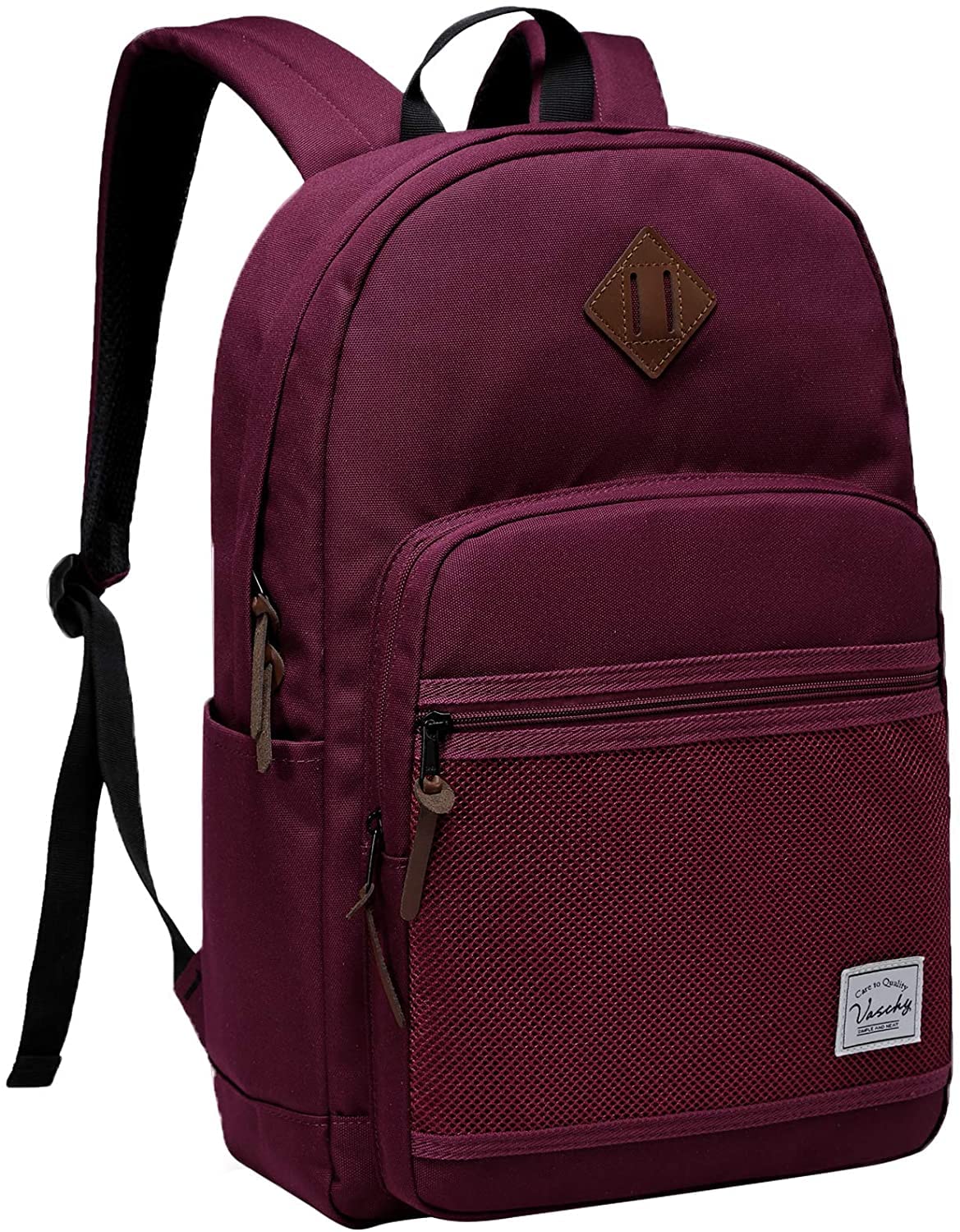 VASCHY Mochilas Escolares, Mochila Hombre Mochila Mujer Casual Ligera Mochila Portatil 15.6 Pulgadas Resistente al Agua para Adolescentes Juveniles para Escuela Instituto Universidad Viaje