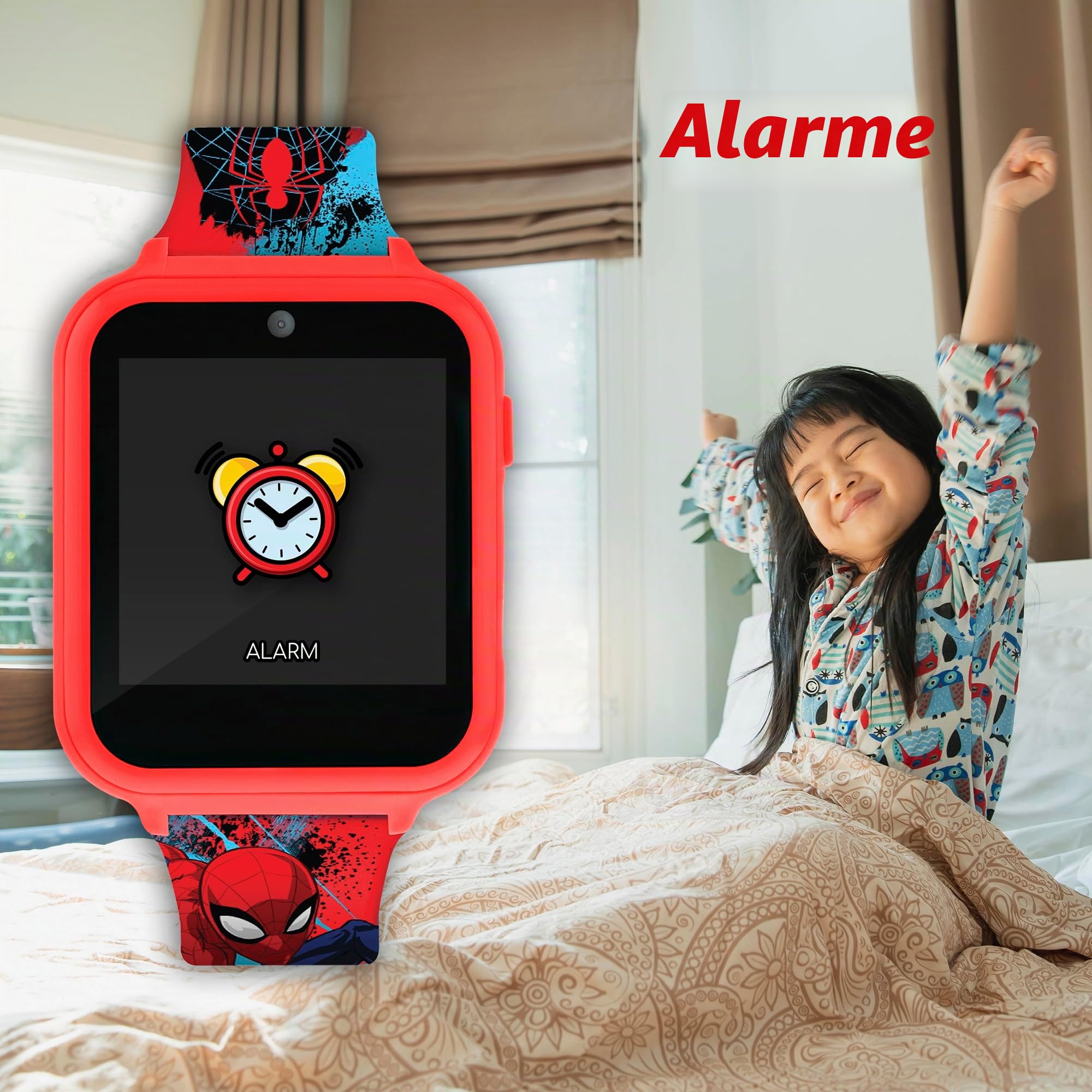 Marvel Mixte Enfant Numérique Digital Montre avec Bracelet en Silicone Rouge SPD4588