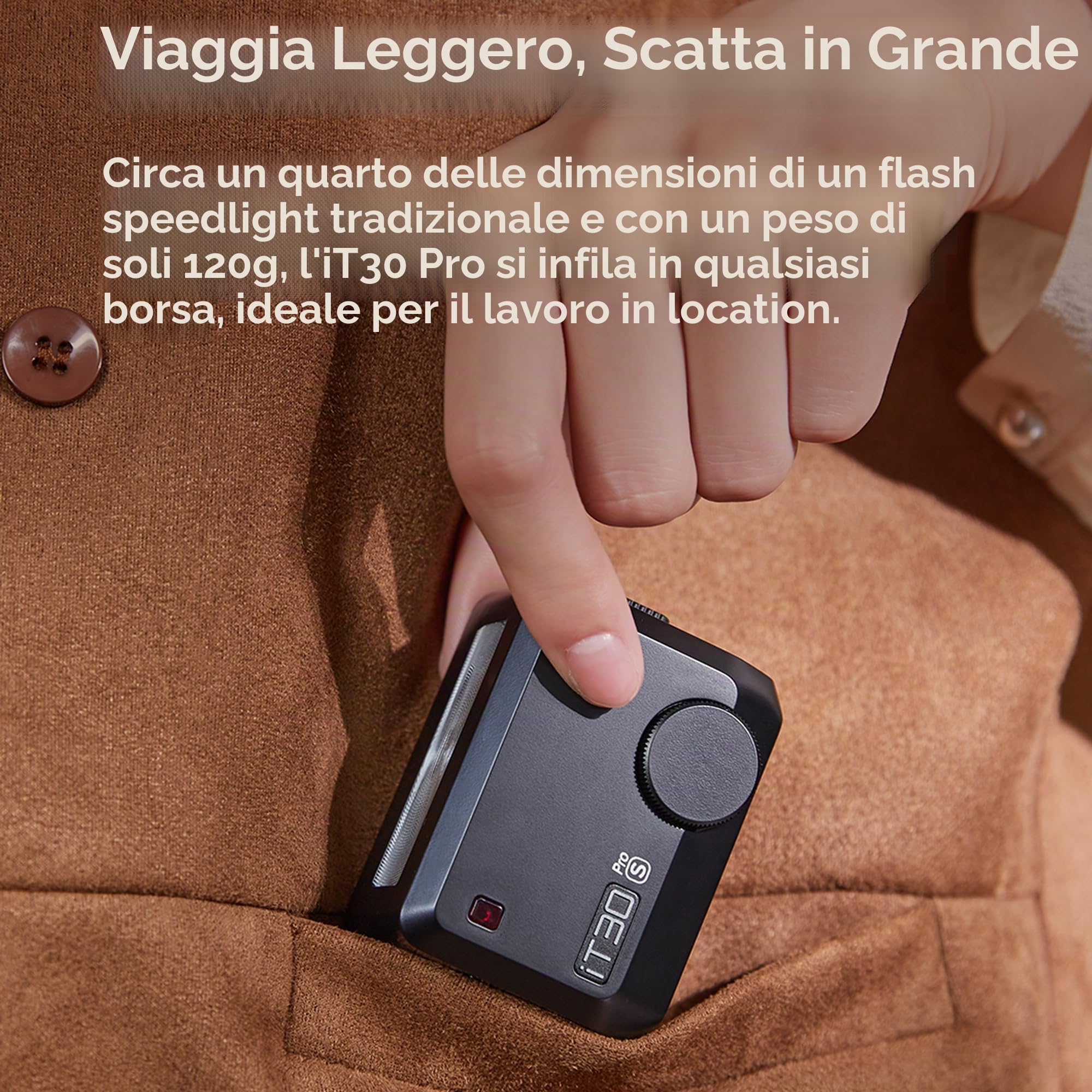 GODOX iT30Pro N TTL fotocamera flash Speedlite 2,4 GHz HSS 1/8000s GN15 con touchscreen Supporta le modalità Master e Ricevitore Diffusore incorporato per fotocamere Nikon