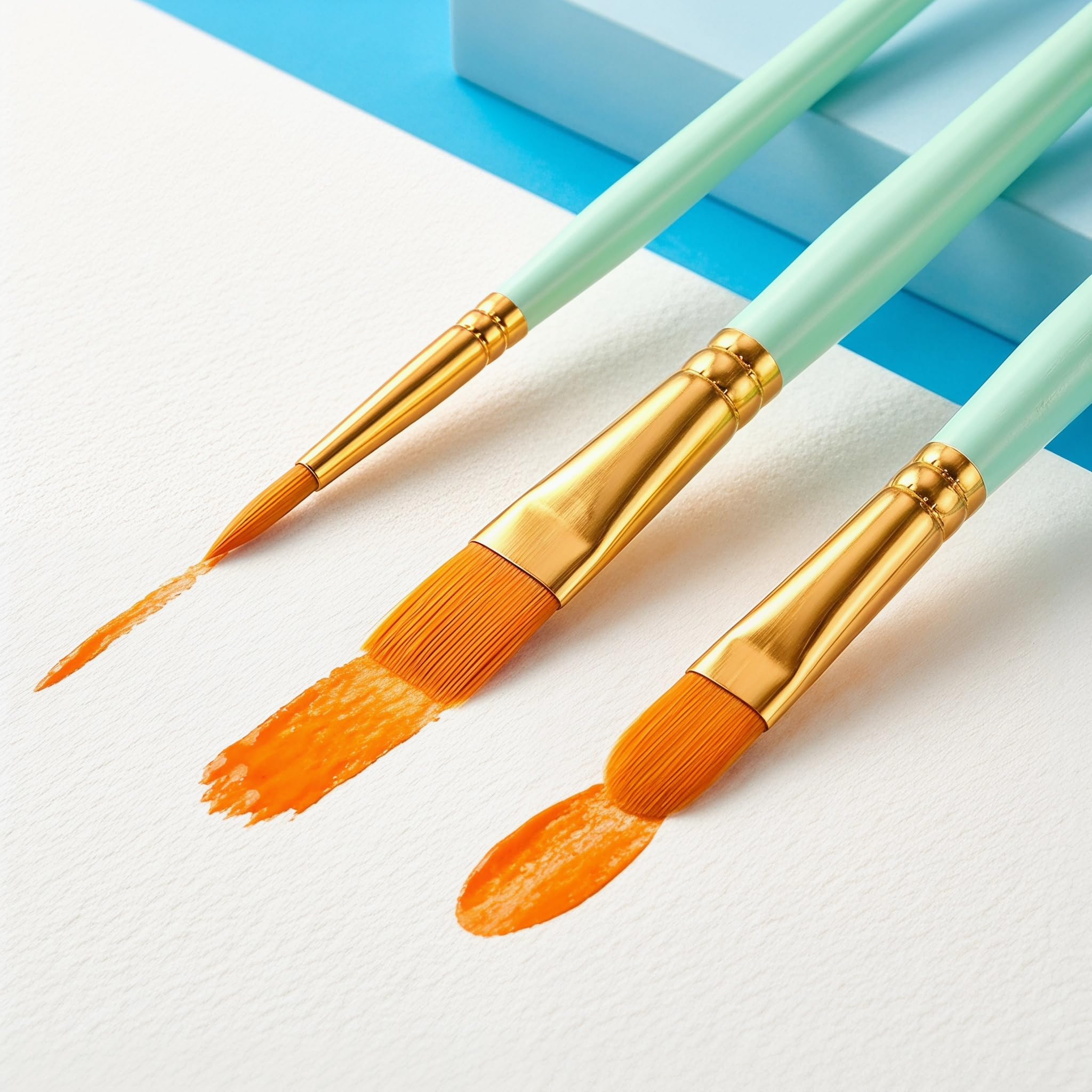 Cedilis Juego de 96 paletas de pinceles de pintura, 80 pinceles y 16 bandejas de paleta de pintura para óleo, acuarela, pintura acrílica, niños, estudiantes, cabezal de cepillo de nailon