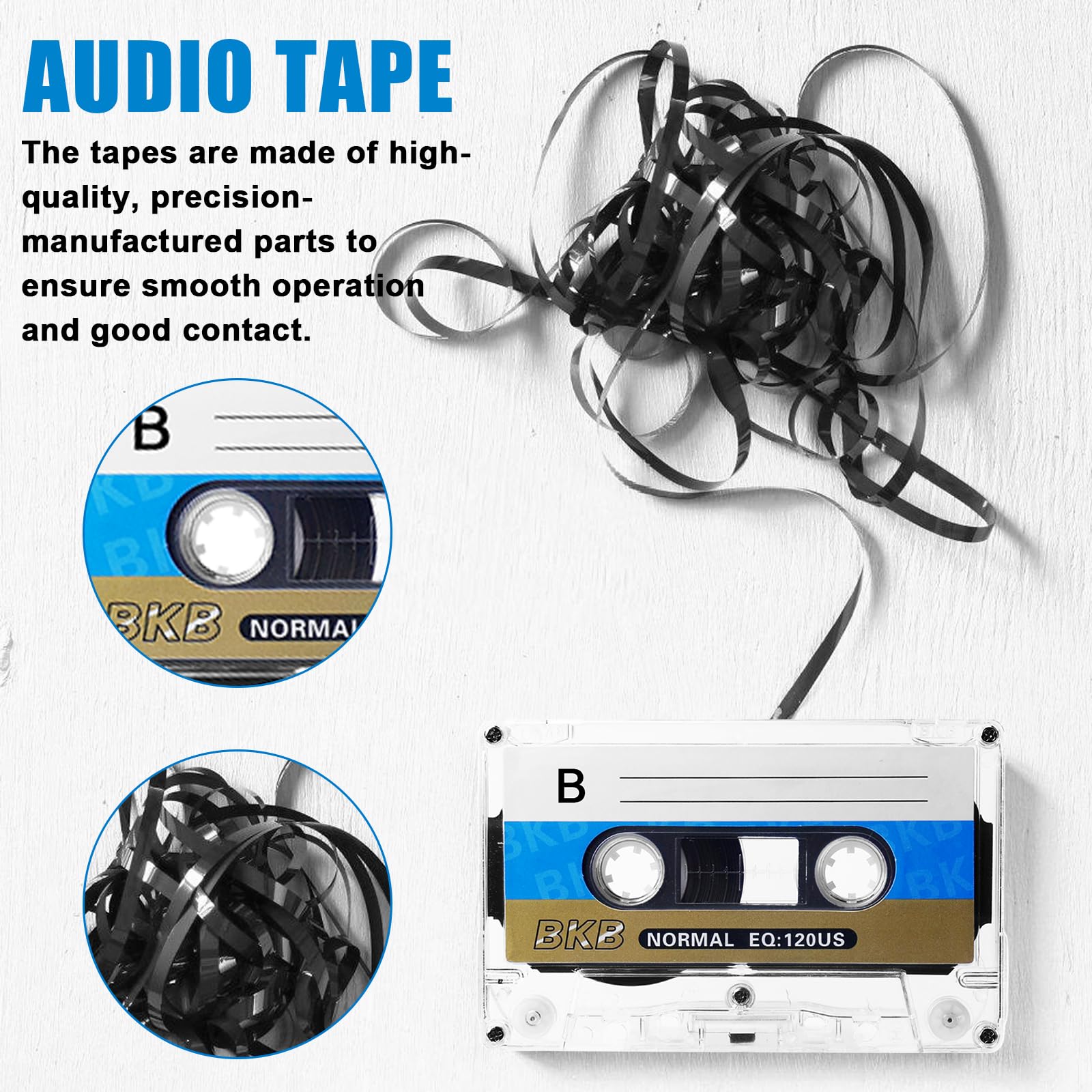 Cassette audio vuote, 10 cassette audio a basso rumore, 90 minuti, cassetta musicale a basso rumore, audio cassette empty cassette, cassette musicali vuote per lezioni, seminari, registrazioni