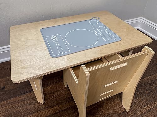 Miniatura 2 de Fire Rooster Kids - Mantel individual Montessori de silicona para niños pequeños  Tapete de placa para niños para mesa de comedor  por Fire Rooster