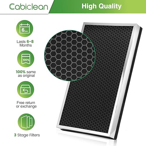 Miniatura 4 de Filtro de repuesto 112 para purificador de aire MA Series 112 V2.0 para polen, humo de incendios forestales, filtro de carbón activado H13 True HEPA