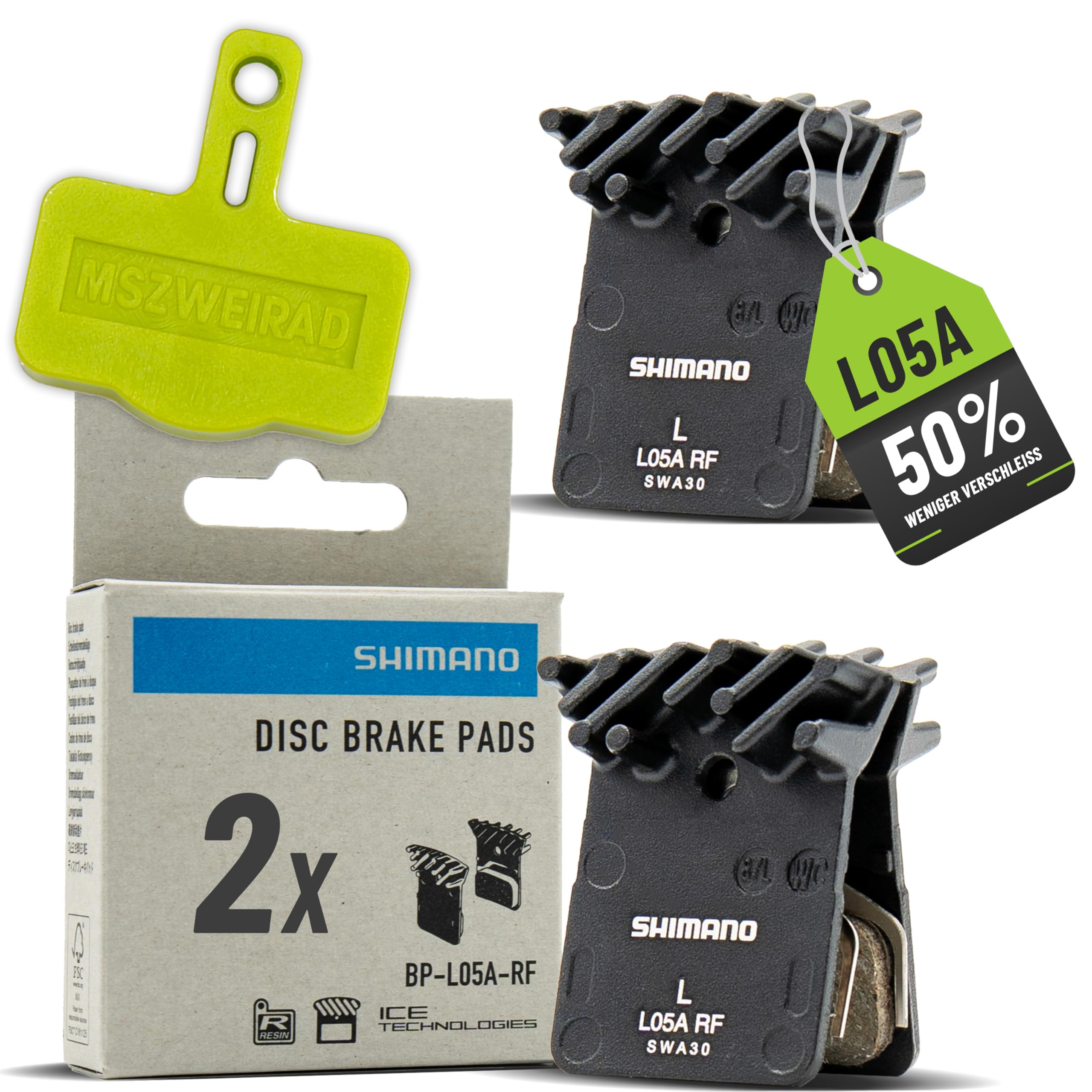 2 Paar Elecbee Bremsbeläge Keramik - Passend Für Shimano L03A L04A L05A Mountainbike Scheibenbremsen