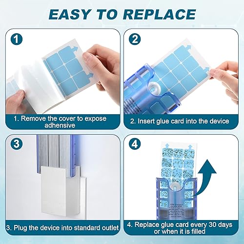 Miniatura 7 de Qualirey Paquete de 30 Recambios Tarjetas Adhesivas Compatibles con Dynatrap DT3009 DT3019 DT3039 230093 Tarjetas Adhesivas Pegosas para Trampa de