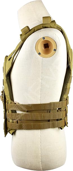 QMFIVE Chaleco táctico de airsoft, Ligero Placa portador JPC Chaleco Táctico de Airsoft, Unisex Adulto para Airsoft Paintball CS (JPC-VESTBLACK) - 3