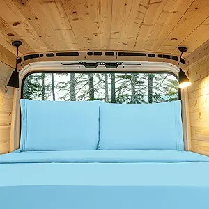 Elegant Comfort Luxury 1500 Premium Hotel Quality Microfiber 4-Piece Sheet Set - Wrinkle Resistant, All Around Elastic Fitted Sheet, Deep Pocket up to 16", RV Short Queen, Aqua