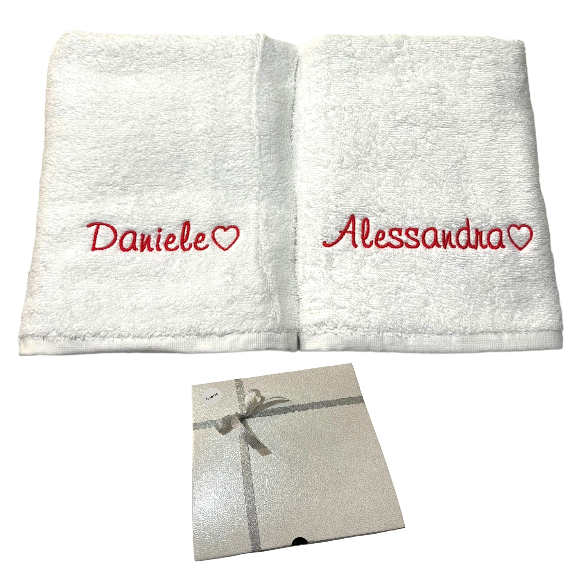 Kit Asciugamani Personalizzati Con Iniziali