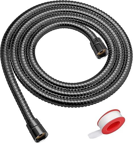 Miniatura 8 de Blissland Manguera de ducha, manguera de mano de acero inoxidable extra larga de 69 pulgadas con inserto de latón y tuerca, duradera y flexible