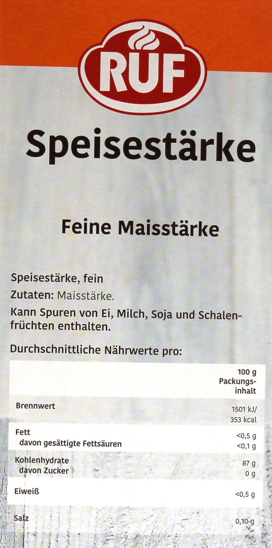 RUF Speisestärke feine Maisstärke, 10er Pack (10 x 1 kg)