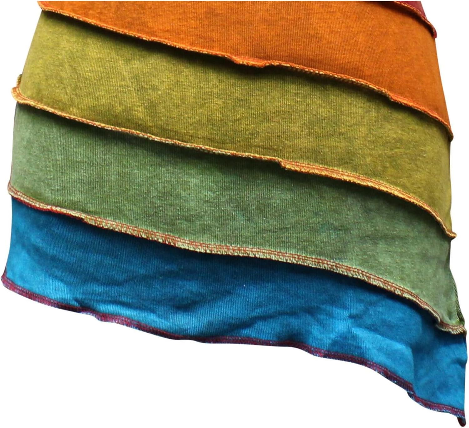 Shopoholic Fashion Women Stonewashed Rainbow Striped Hippie Boho Summer Tank Top - Image 4