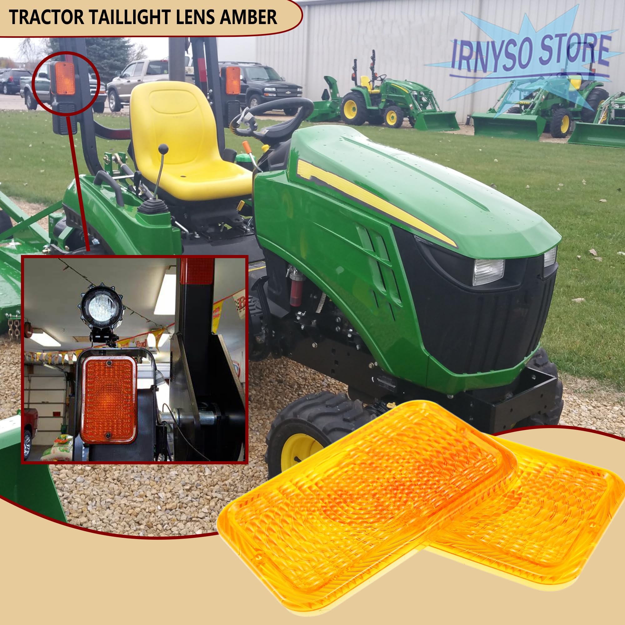 Obiettivo Fanale Posteriore Rosso LVU18747 Per John Deere 54D, 1026R, 2032R, 4120, 4410, 3025E, 5090E