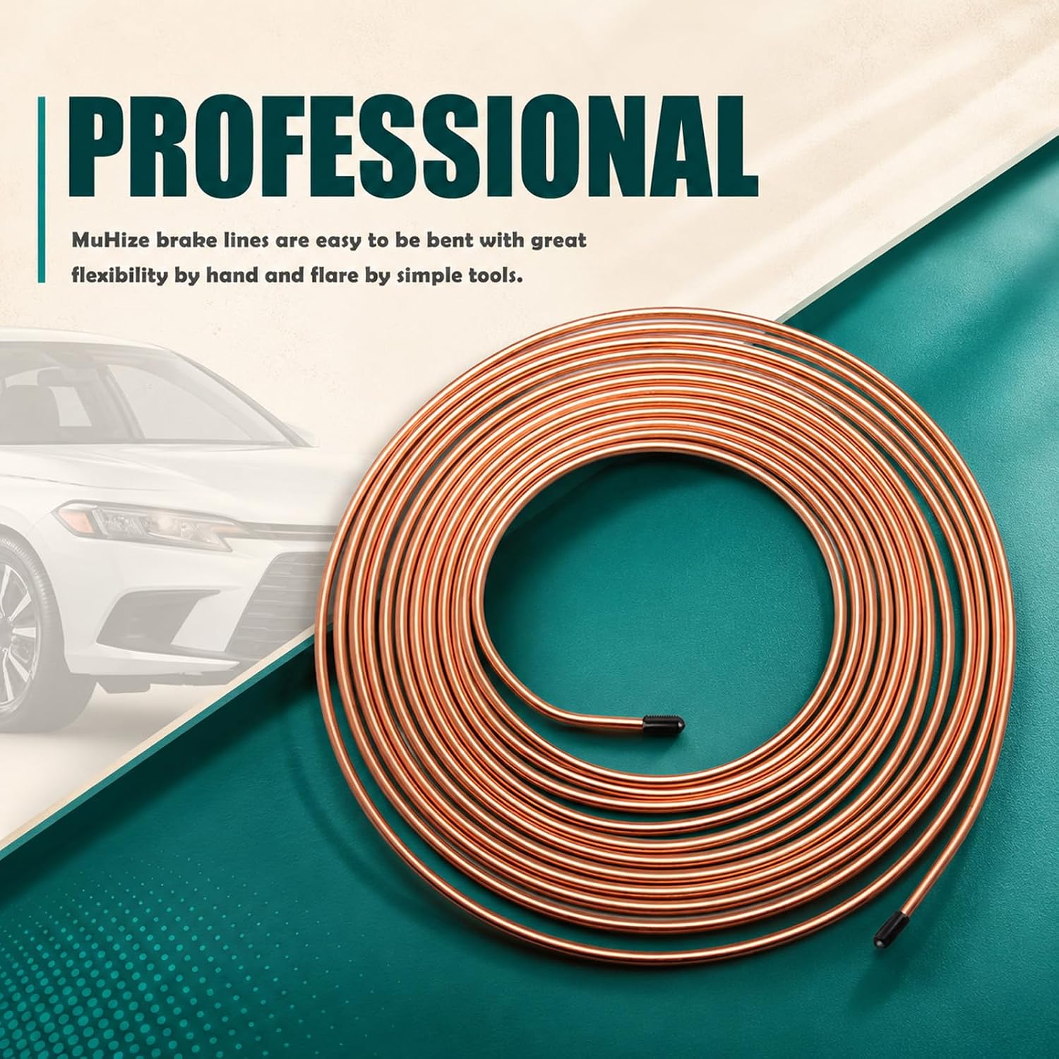 25Ft 3/16 Brake Line Kit with Double Flare Tool Adapters Set