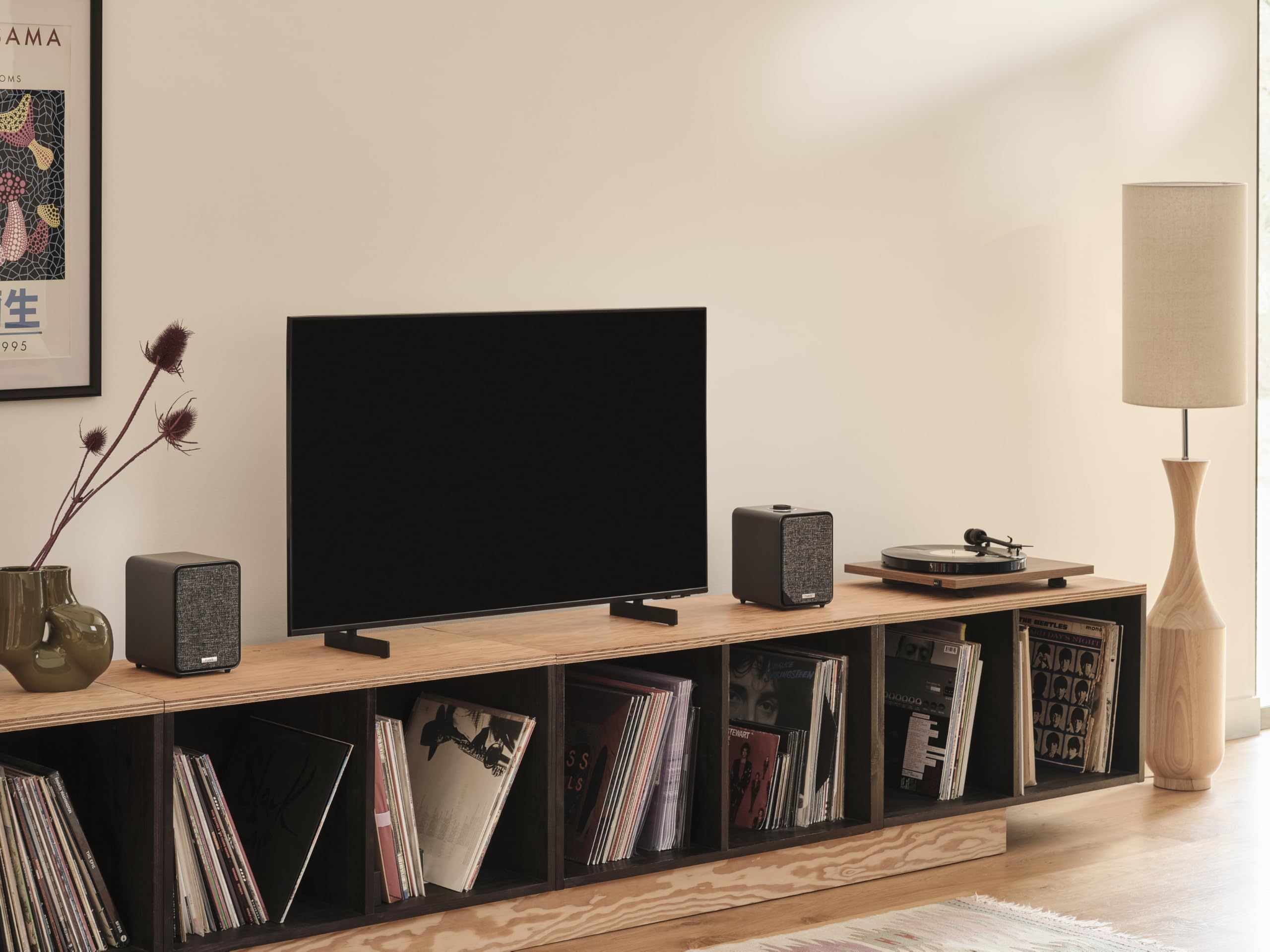 Sistema de altavoces de escritorio Ruark MR1 MK3 (Satén gris carbón con rejilla de tela gris pizarra)