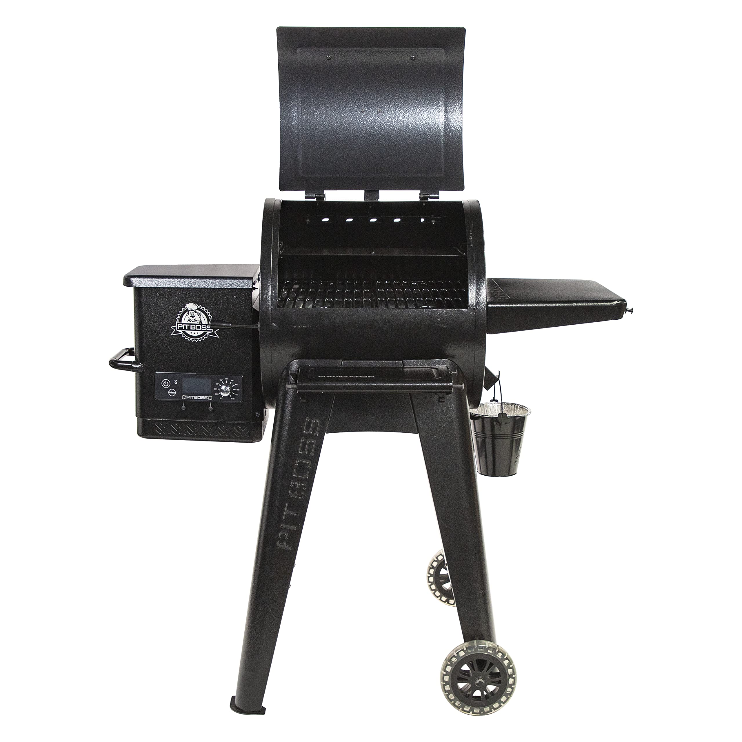 Pit Boss Navigator Series Grill e forno per affumicatura 260 gradi ripiano pieghevole rivestito in porcellana