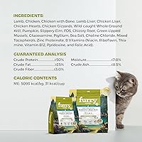 Vista 7 de FURRY WONDER Alimento para gatos, crudo liofilizado, cordero y pollo, 16 onzas, alto en proteínas, sin granos, comida completa o cobertura
