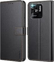 Ganbary Funda Compatible con Xiaomi Redmi 10C, Funda Tapa Libro Movil Carcasa PU Cuero Funda para Xiaomi Redmi 10C [Protección Completa] [Ranura Tarjeta][Función Soporte], Negro